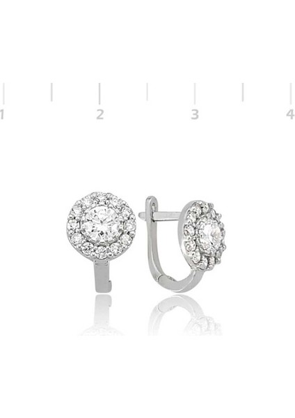 Gümüş Beyaz Yuvarlak Küpe fiyatları