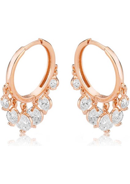 Gümüş Beyaz Taşlı Şakira Küpe modelleri