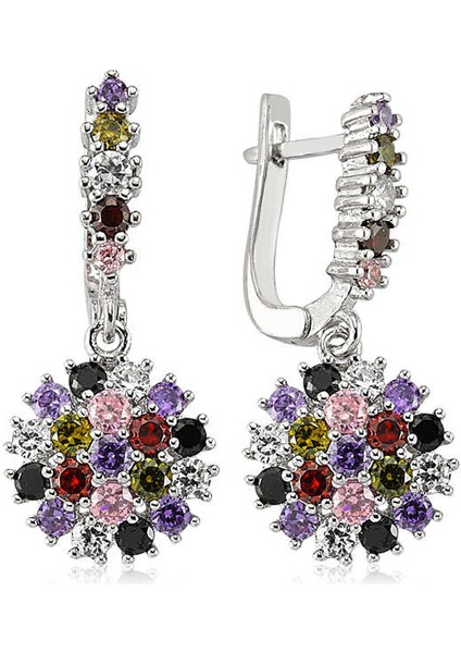 Gümüş Renkli Taşlı Küpe fiyatları