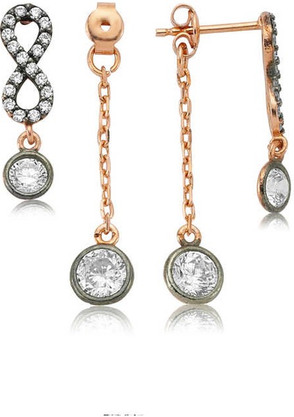 Gümüş Zincirli Sonsuzluk Bayan Küpe fiyatları