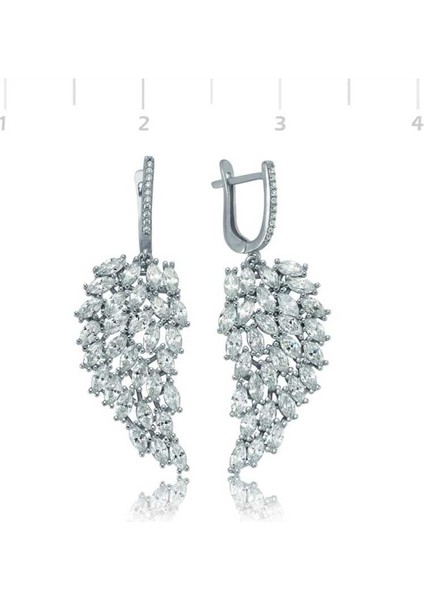 Gümüş Melek Kanadı Küpe