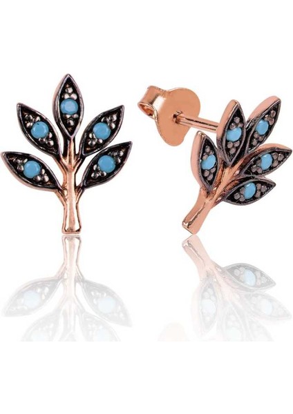 Gümüş Sevgi Dalı Çivili Küpe