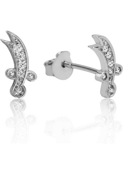 Gümüş Zülfikar Kılıcı Çivili Küpe