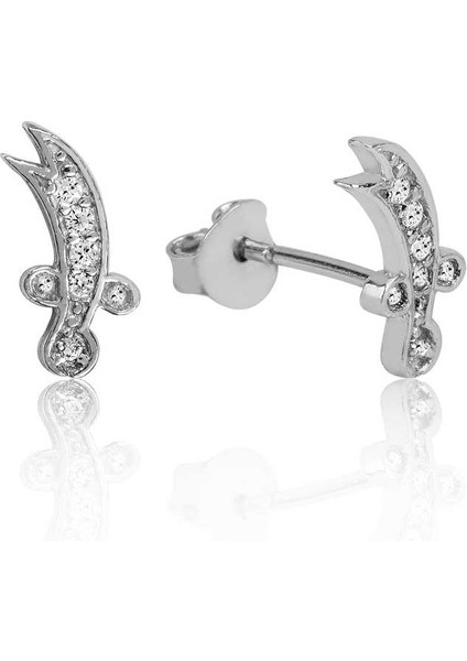 Gümüş Zülfikar Kılıcı Çivili Küpe modelleri