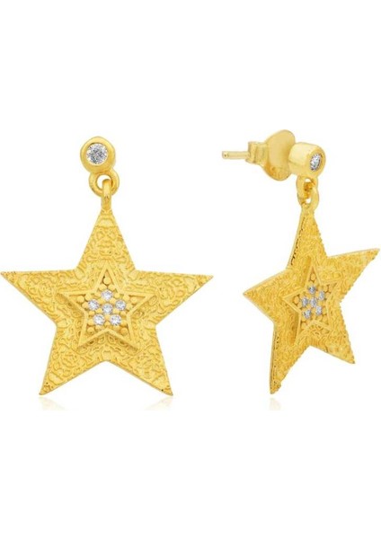 Gümüş Yıldız Küpe