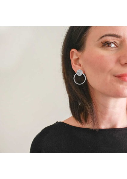 Gümüş Beyaz Halka Küpe fiyatları