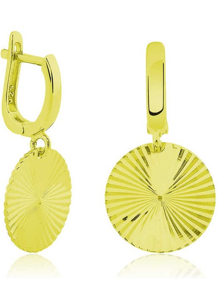 ​gümüş Desenli Sarı Pul Küpe fiyatları