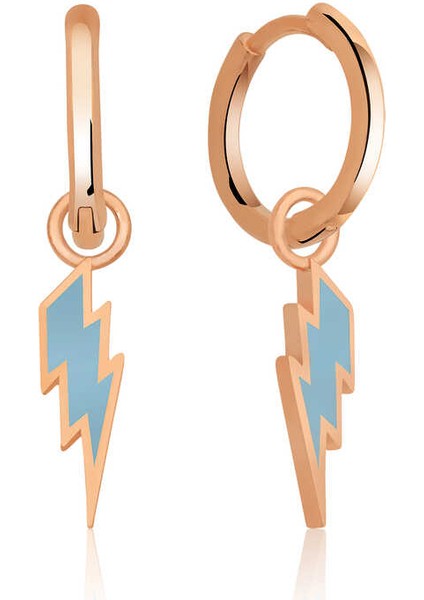 ​gümüş Fosforlu Mavi Şimşek Küpe