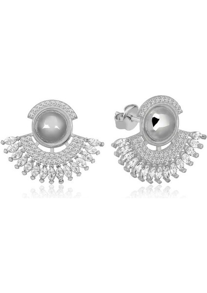 Gümüş Zirkon Taşlı Bayan Küpe