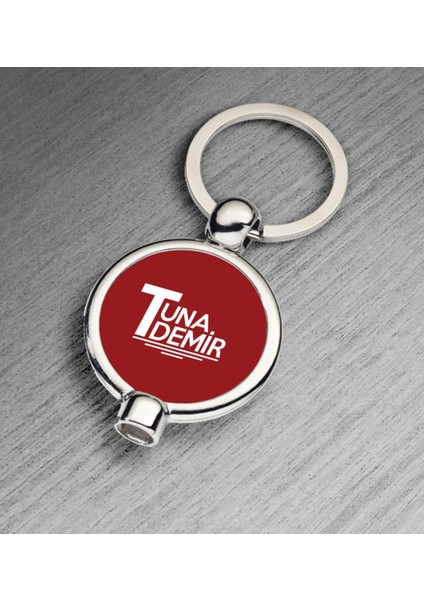 Kişiye Özel Kırmızı Metal Anahtarlık (Model 4011)