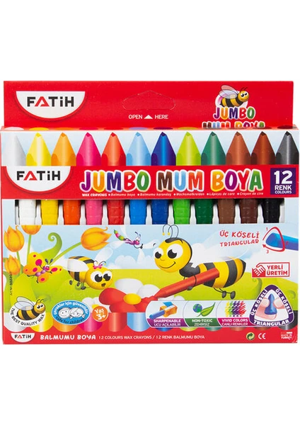 Mum Boya Jumbo Wax Crayons 12 Renk 50220/F