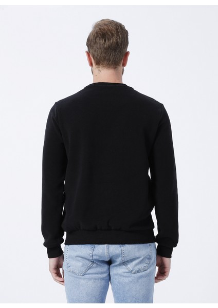 Bisiklet Yaka Siyah - Antrasit Erkek Sweatshirt 231 Lcm 241012 Newdıago