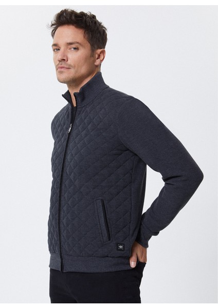 Bisiklet Yaka Antrasit Melanj Erkek Sweatshirt 221 Lcm 2410447504_NEWJUMP Sweatshı