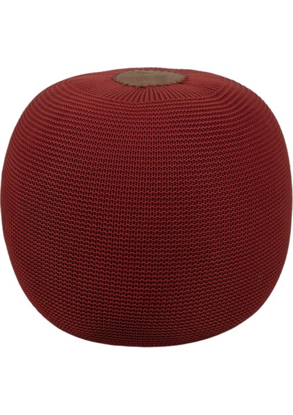 El Yapımı Örgü Puf Kırmızı