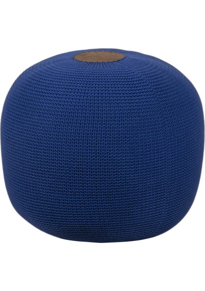 El Yapımı Örgü Puf Mavi