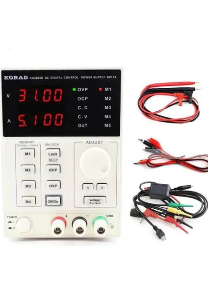 KA3005D Psu Dc Güç Kaynağı 30V 5A Kablolar Dahil