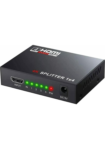 4KHD104 4 Port 4K Ultra Hd 2160P 3D HDMI Splitter Hdcp 1.4 4 Port Tv Görüntü Çoklayıcı