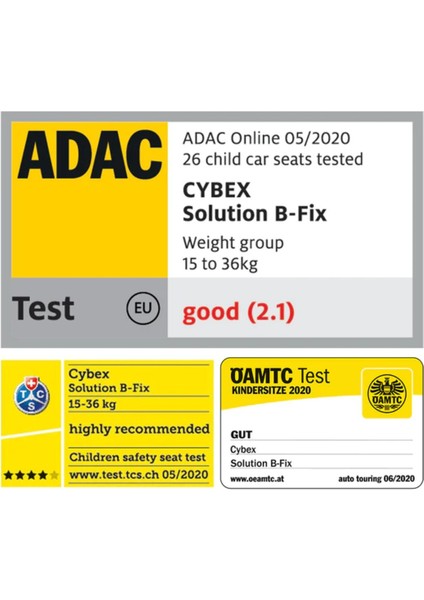 Solution B2 fix (Adac ödüllü isofixli çocuk oto koltuğu 15-50 kg)