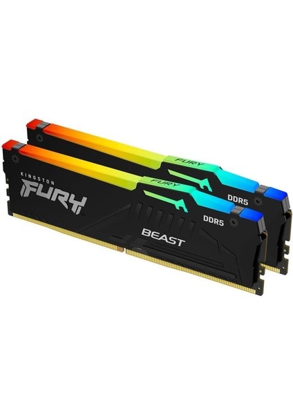 FURY Beast RGB 64GB DDR5 5200MHz CL40 Performans Rami Kit (2x32GB)