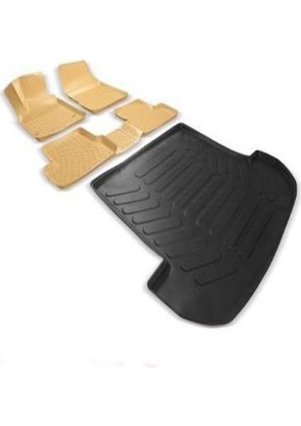 Honda Civic Sedan 2006-2012 3D Havuzlu Bej Paspas + Bagaj Havuzu