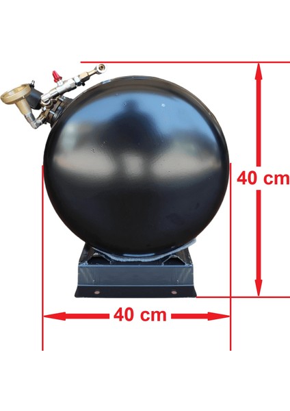 7A Mühendislik Karavan Lpg Tankı Yatay 60 Litre Kollektörlü