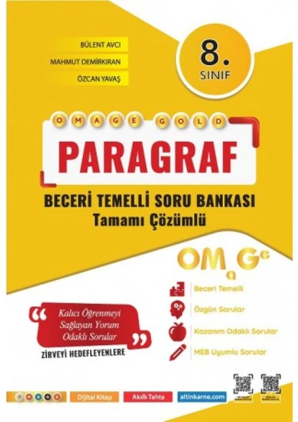 Nartest Yayınevi 8. Sınıf Omage Gold Paragraf Soru Bankası