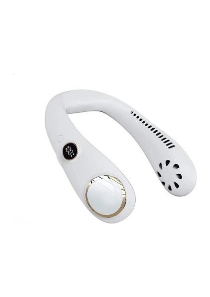 Sessiz Açık Hava Sporları USB Küçük Fan, Portatif Yapraksız Asılı Boyun Fan(Yurt Dışından)