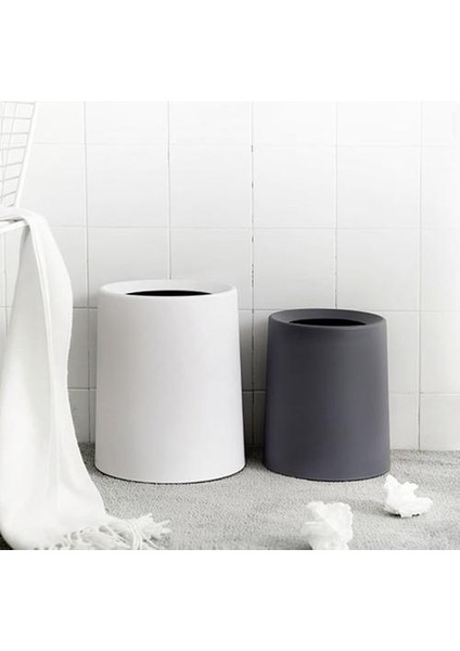 12LHOUSEHOLD Basit Nordic Çöp Kutusu, Yatak Odası Banyo Mutfak Banyo Çöp Kutusu, Japon Yaratıcı Çöp Kutusu modelleri