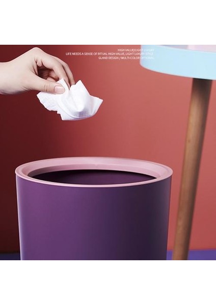 13LNORDIC Tarzı Yaratıcı Basınç Yüzüğü Çöp Kutusu, Ev Banyo Mutfak Çöp Kutusu, Plastik Plastik Büyük Kapasiteli Çöp Kutusu modelleri