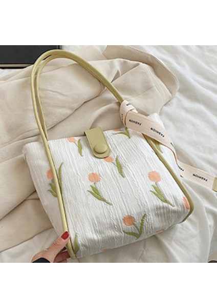 All-Match Canvas Torbası Kadınlar Için Büyük Kapasiteli Çanta, Omuz Çantası Hissi Sınıfı Banliyö Tote Çanta