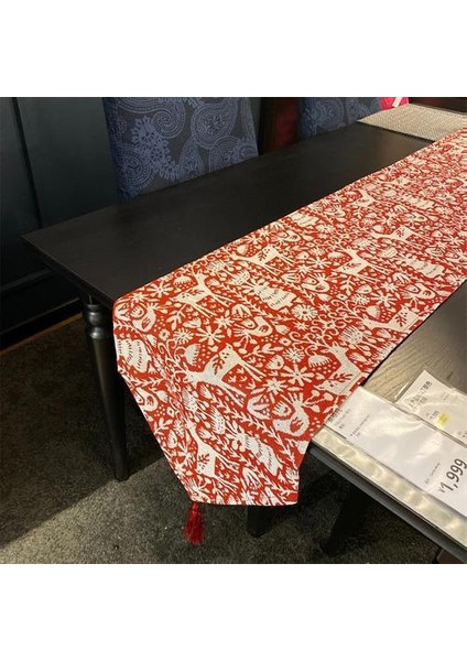 5pcs Dekoratif Masa Koşucusu Masa Mat, Noel Yeni Yıl Sehpa Yemek Masası Uzun Masa Şeridi Peçete