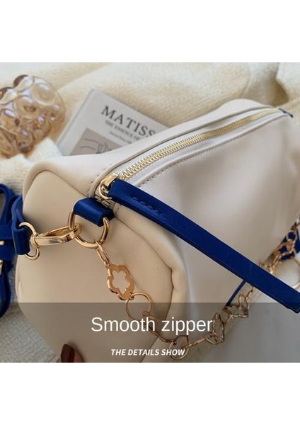 Zincir Üst Düzey Moda Messenger Yastık Çantası, Dokulu Çok Yönlü Omuz Çantası Moda Çantası
