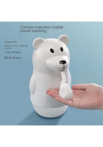 Indüksiyon Sabunu Dağıtıcı, Ev Otomatik Indüksiyon Köpüğü Yıkama Cep Telefonu, Bebek El Dezenfektanı USB Şarj Karikatür Versiyonu modelleri