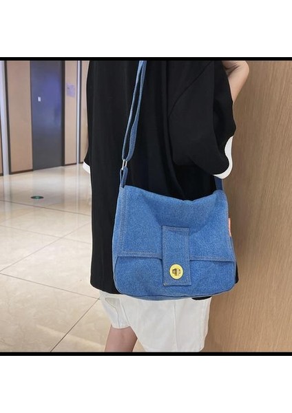 Kişilik Çok Yönlü Tek Omuzlu Messenger Çantası, Öğrenci Canvas Satchel Messenger Çantası