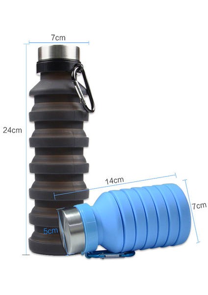 500ML Yaratıcı Su Şişesi, Taşınabilir, Teleskopik Katlanır Su Kupası, Büyük Kapasiteli Gıda Sınıfı Silikon, Açık Hava Spor Su Şişesi indirimleri