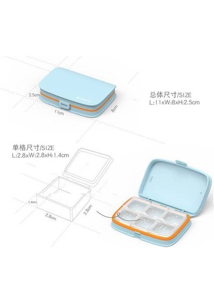 2 Adet Taşınabilir Hap Kutusu, Küçük Hap Kutusu, Mini Sevimli Paketleme, Taşınabilir Haplar Tablet Ilaç Kutusu