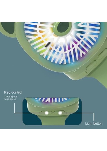 El Bilek Kayışı Karikatür USB Şarj Et Küçük Fan, Öğrenci Mini Taşınabilir Fan