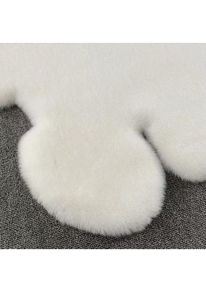 Sevimli Ayı Peluş Halı, Kız Kalp Yatak Odası Makyajı Dekoratif Halı Başucu Kat Paspas