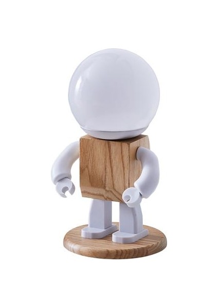 Sevimli Robot Masa Işık Nordic Modern Beyaz Ahşap Masa Lambası LED Çocuklar Bebek Kız Erkek Çocuk Yatak Odası Başucu Mini Gece Işıkları | Masa Lambaları(Yurt Dışından)