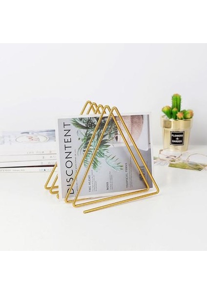Nordic Üçgen Şekli Basit Kitap Desteği Standı Masaüstü Depolama Raf Raf Ev Dekor Dergisi Tutucu | Bookends (Yurt Dışından) fiyatları