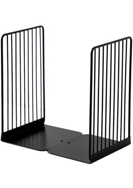 1 Çift Bookends Kitap Standı Destek Basit Demir Masaüstü Kaymaz Raf Raf Tutucu Ofis Dergisi Organizatör | (Yurt Dışından)