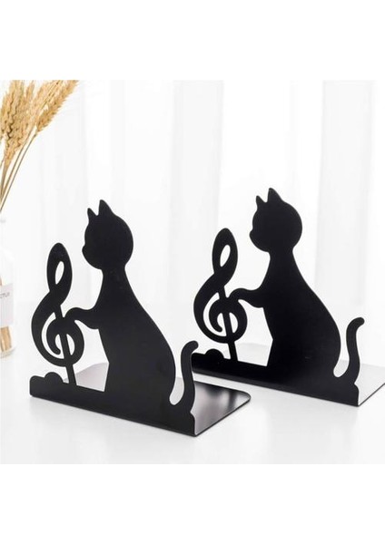 Sevimli Kedi Kitaplık Metal Kitaplık Bookends Kitap Desteği Standı Masası Organizatör Depolama Tutucu L29K | (Yurt Dışından) fiyatları