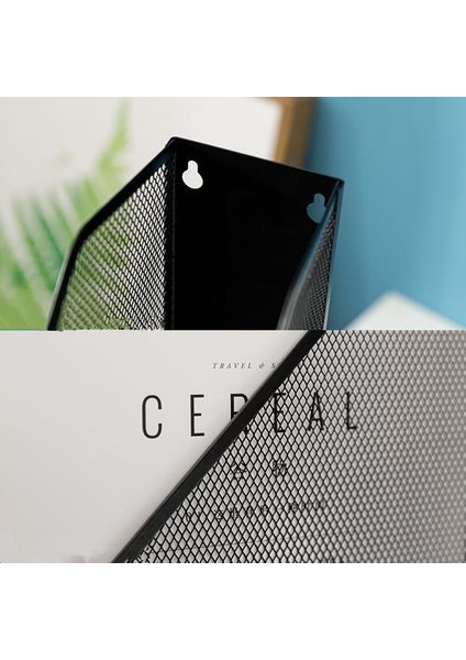 Siyah Gümüş Dergisi Dosya Tutucu Metal Mesh Bookends Masaüstü Organizatör Raf Belge Kitap Tutucu Destek Standı Depolama | Bookends (Yurt Dışından)