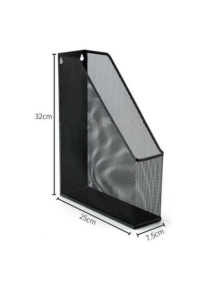 Siyah Gümüş Dergisi Dosya Tutucu Metal Mesh Bookends Masaüstü Organizatör Raf Belge Kitap Tutucu Destek Standı Depolama | Bookends (Yurt Dışından)