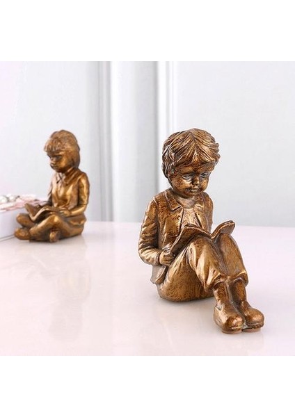 Okuma Çocuk Bookends Ev Dekorasyon Aksesuarları Ofis Çalışma Odası Ekran Antika Kitap Standı Reçine Süsler Masaüstü Dekorları | (Yurt Dışından) fırsatları
