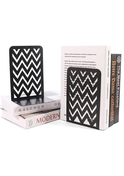 2 Adet Dekoratif Metal Bookend Yaratıcı Oymak Dalga Dergisi Tutucu Standı | Bookendends (Yurt Dışından)