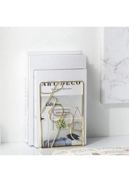 Raflar Için Bookends, Dekoratif Metal Kitap Uçları, Umut Tasarım Kitap Tıpaları, Dekoratif Kitaplar Desteği | (Yurt Dışından) fırsatları