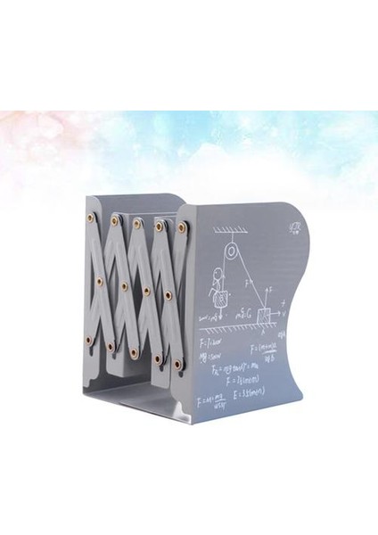 1 Adet Masaüstü Graffiti Ayarlanabilir Bookends Metal Skid Genişletme Dosya Klasör Tutucu Geri Çekilebilir Kitap Raf Standı (Gri) | (Yurt Dışından)