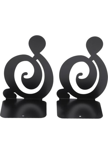 Müzikal Not Metal Bookends Demir Destek Tutucu Masası Kitaplar Için Standlar | Bookends (Yurt Dışından)