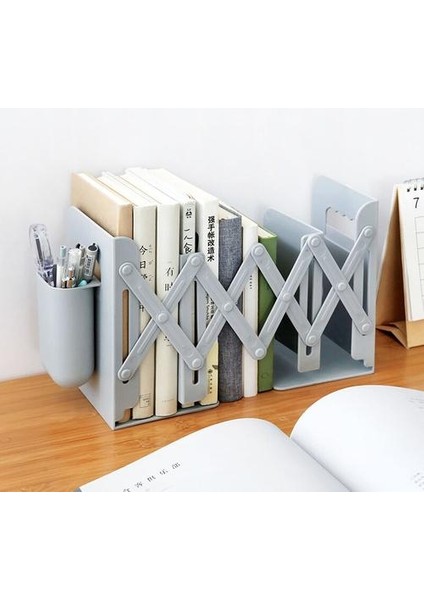 Raflar Için Geri Çekilebilir Bookends Kitap Desteği Standı Kitaplık Pen Tutucu ile Ayarlanabilir Bookends Kitap Raf Klasör Kitap Durdurucular | (Yurt Dışından)